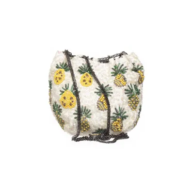 Handväska (Vit, Flerfärgad) från Zara Basic Collection Bomull, Linne