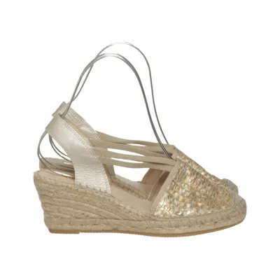Wedges (Gold, Beige) from Vidorreta Leather