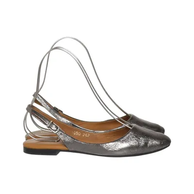 Ballet flats (Silver) from Badura Leather