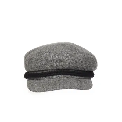 Flat cap (Grå) från Brixton Bomull, Polyester, Ull