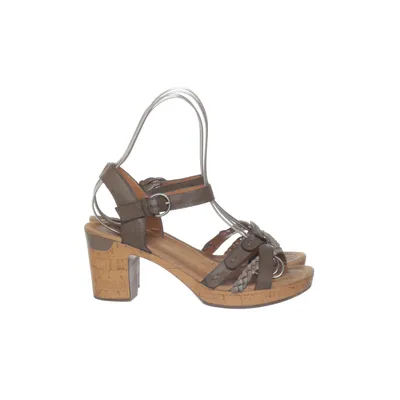 High heel sandals (Brown) from Luftpolster