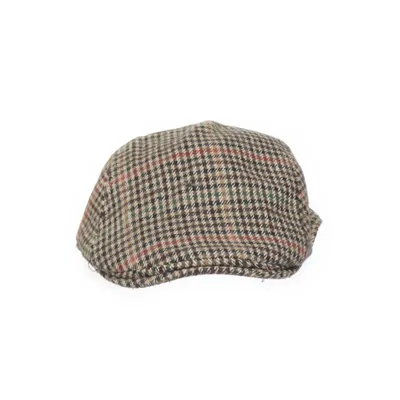 Flat cap (Beige, Flerfarvet) fra Statewear Polyester, Uld