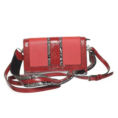 Schoudertas (Rood, Zwart, Zilver) van Valentino by Mario Valentino Imitatieleer