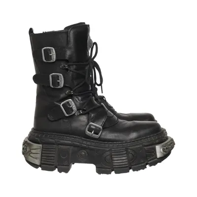 Schnürstiefel (Schwarz) von New Rock Leder