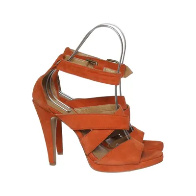 Højhælede sandaler (Orange) fra Mango Touch Læder