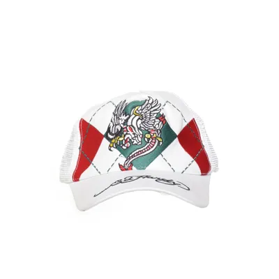 Baseballkeps (Vit, Flerfärgad) från Ed Hardy Bomull