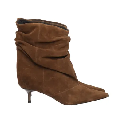 Bottes à talons (Marron) de Zara Cuir