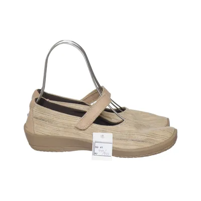Chaussures d'été en toile (Arcopedico 4043 - L45 -beige stribet lycra sko med velcro) de Arcopedico Cuir