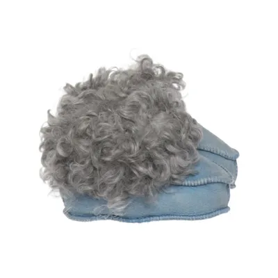 Baby Sockenschuhe (Blau, Grau) von Lillys Skinn & Garn Leder, Wolle