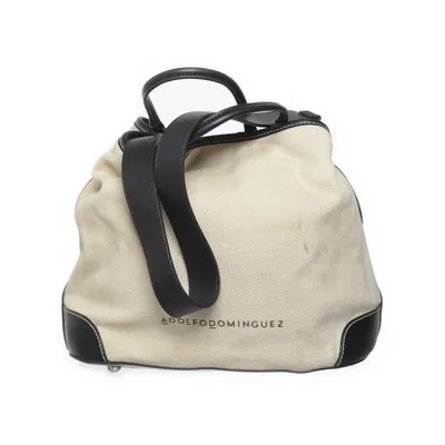 Handväska (Beige, Svart) från Adolfo Dominguez Bomull, Polyamid, Polyester, Polyuretan