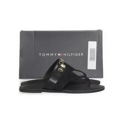 Flip-flops (Black) from Tommy Hilfiger Leather, Suede