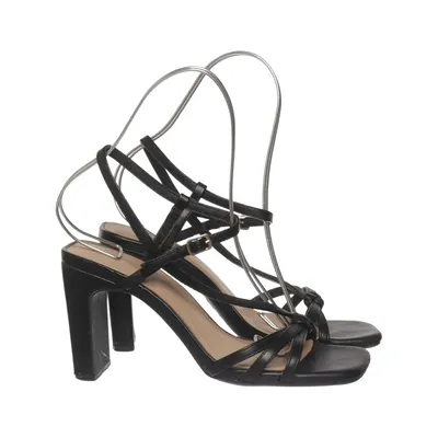 High heel sandals (Black) from New Look Faux leather