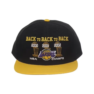 Baseball cap (Black, Yellow) from Mitchell & Ness Acrylic, Wool