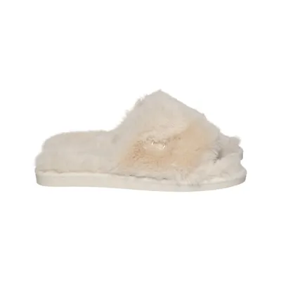 Slippers (Beige) van Lounge Imitatiebont