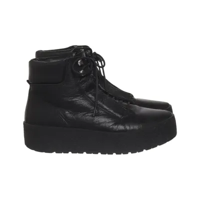 Laced boots (Black) from Vagabond Leather, Wool