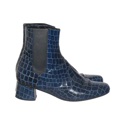Laarzen met hak (Blauw) van NLY Leer