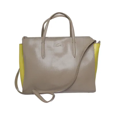 Handbag (Beige, Yellow) from Lacoste Leather