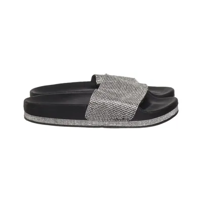 Mules (Noir, Argent) de Truffle Collection Cuir