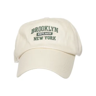 Baseball-Mütze (Beige, Grün) von Brooklyn Baumwolle
