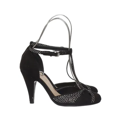 Sandales à talons hauts (Noir) de Mademoiselle R Cuir
