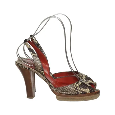 Sandales à talons hauts (Marron, Multicolore) de Walter Steiger Cuir