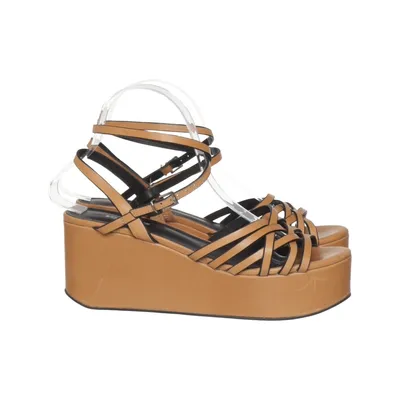 Chaussure compensées (Marron, Noir) de Lola Cruz Cuir
