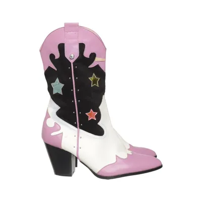 Cowboy boots (Purple, Black, White) from Nasty Gal