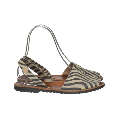 Sandals (Beige, Black, Multicolored) from Castell Leather