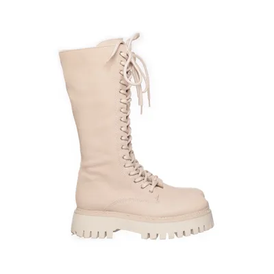 Stövlar (Beige) från 5th Avenue Polyester, Skinn