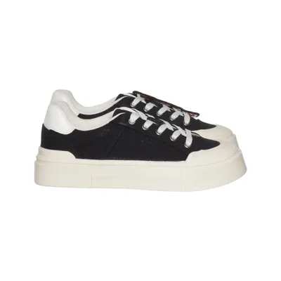 Canvas shoes (Black, White) from Good News x H&M Leather