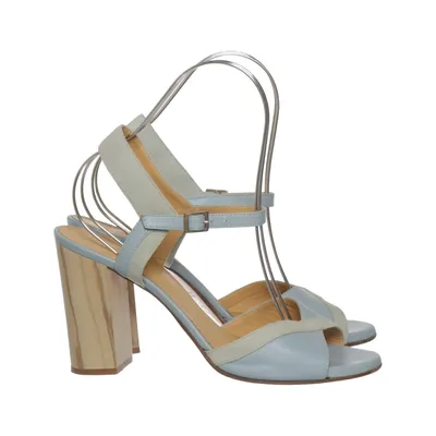 Sandaletten (Blauw, Grijs, Beige) van Atelier Content Leer