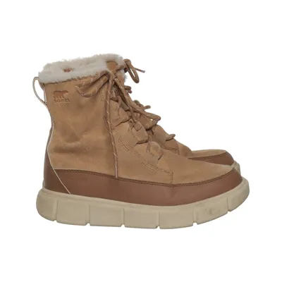 Laced boots (Brown) from Sorel Faux fur