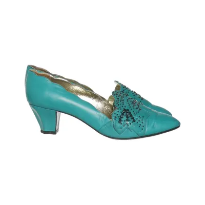 Hoge hakken (Turquoise) van Albanes Leer