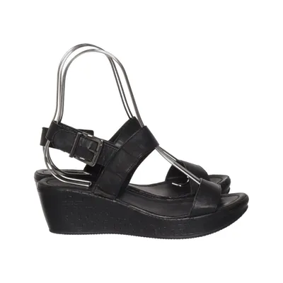 Chaussure compensées (Noir) de Comfy Step Cuir