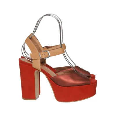 Sandaletter (Röd, Beige) från Luciano Barachini Skinn