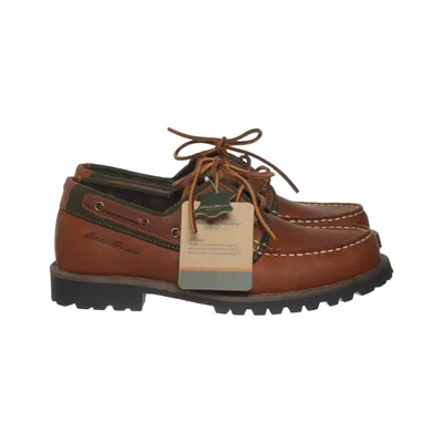 Boat shoes (Stu) from Eddie Bauer Leather, Polyester, Wool