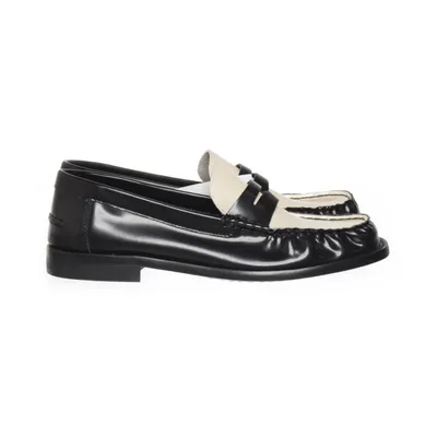 Loafers (Zwart, Beige) van Mango Leer