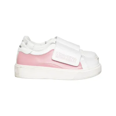 Sneakers (White, Pink) from Moschino Teen Leather