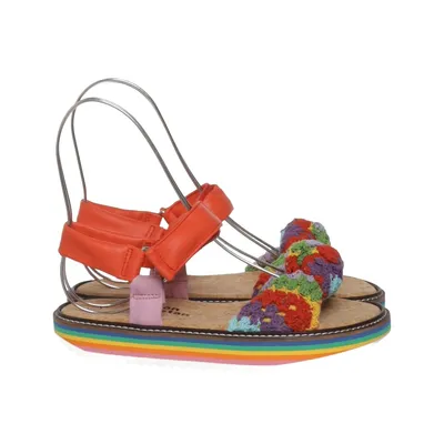 Sandalen (Rot, Mehrfarbig) von Maison Mangostan Leder