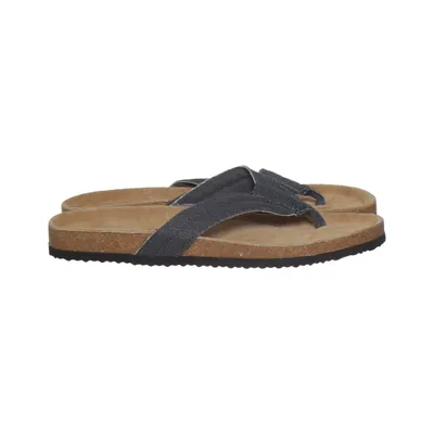 Tongs (Bleu, Beige) de Crane Cuir