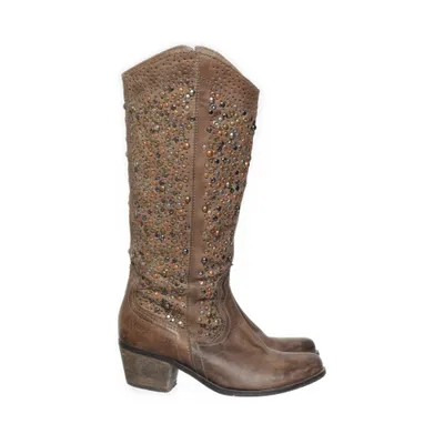 Cowboyboots (Brun) från Lazamani Skinn