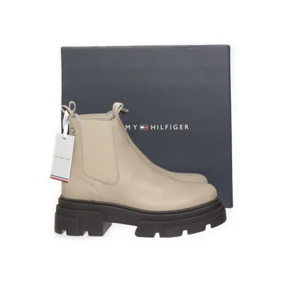 Chelsea boots (Beige) van Tommy Hilfiger Leer