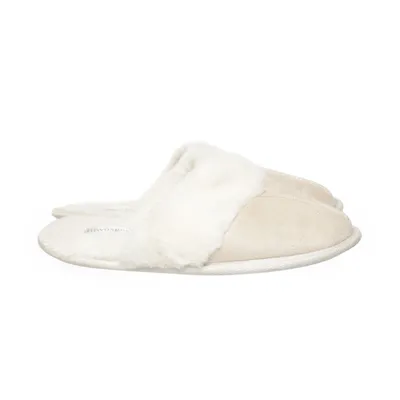 Slippers (Beige, White) from Linvosges