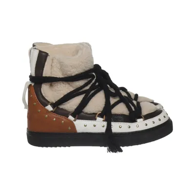 Veterlaarzen (Beige, Zwart, Wit) van Inuikii