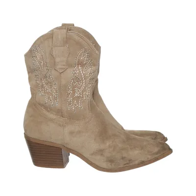 Cowboylaarzen (Beige) van Marquiiz Leer