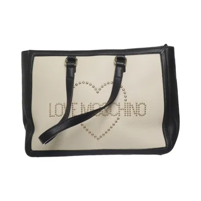 Håndtaske (Sort, Beige) fra Love Moschino Læder