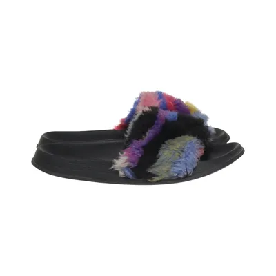 Slippers (Black, Multicolored) from Les Tropeziennes Fur, Polyurethane