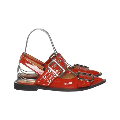 Ballet flats (Red) from Ganni Leather