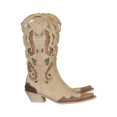 Cowboy boots (Beige, Brown) from Bata