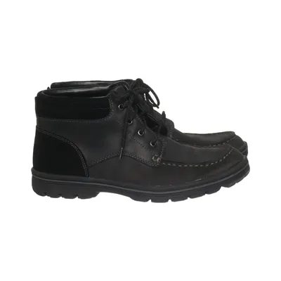 Bottes à lacets (Noir) de Lands' End Cuir